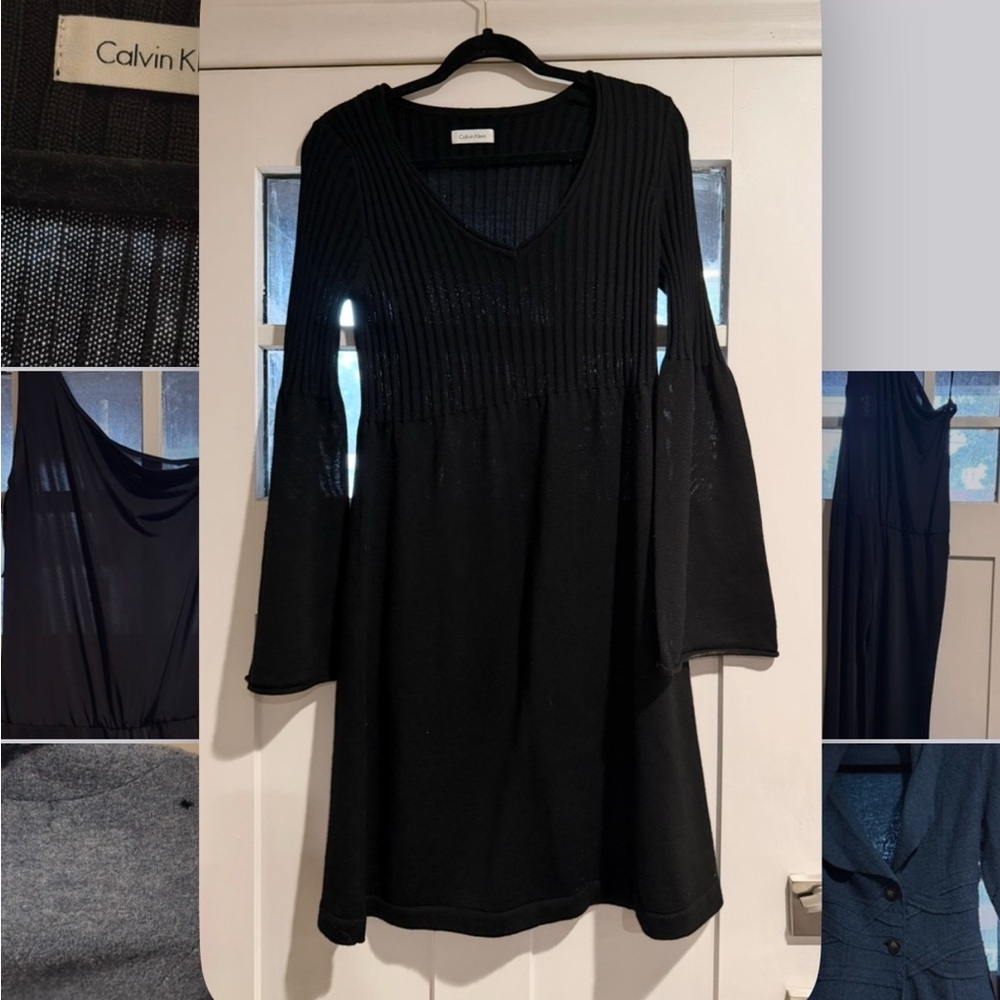 Calvin Klein Black Long Sleeve Dress